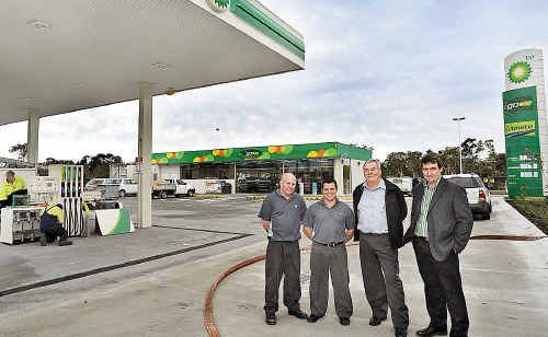 BP Hervey Bay Airport manager Matt Hankin, Reliance Petroleum retail business manager Troy French, Reliance Petroleum building project manager Dooley Perkins and Airport Service Centre director Glen Winney check out the new service station ahead of it opening on Monday. BP Hervey Bay Airport manager Matt Hankin, Reliance Petroleum retail business manager Troy French, Reliance Petroleum building project manager Dooley Perkins and Airport Service Centre director Glen Winney check out the new service station ahead of it opening on Monday.